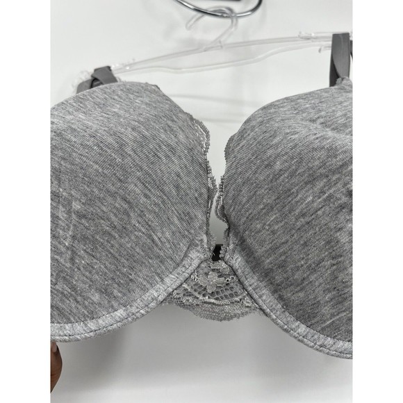 NEW DKNY‎ TSHIRT BRA WITH CONVERTIBLE HOOKS SIZE 32DD GRAY STYLE 458270 - Picture 2 of 10